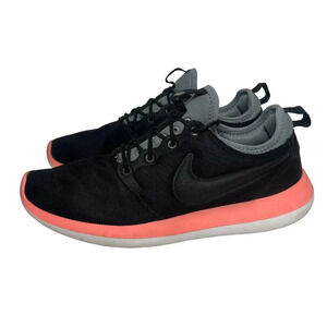 Nike Roshe Black and Coral Running Shoes Women's Size 9